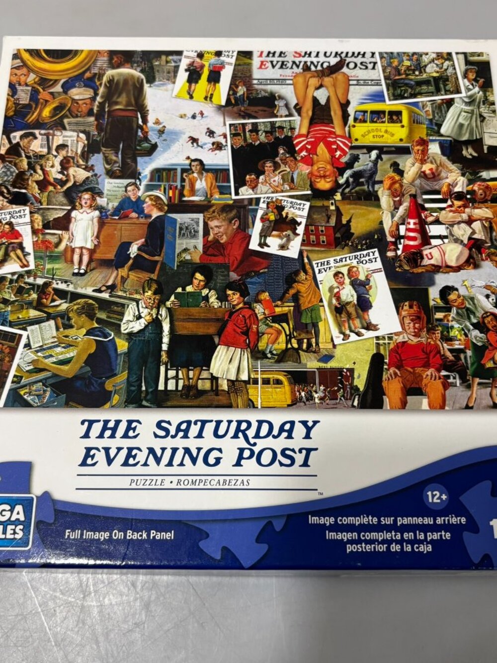 Saturday Evening Post School Time 1000 Pc Jigsaw Puzzle 18.94 x 26.75" Complete
